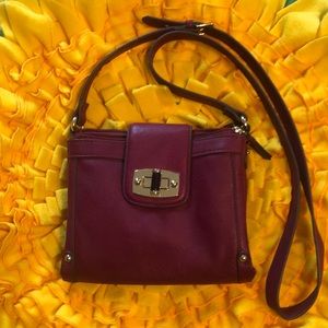 Merona, Burgundy leather shoulder bag